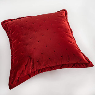 red euro pillow shams