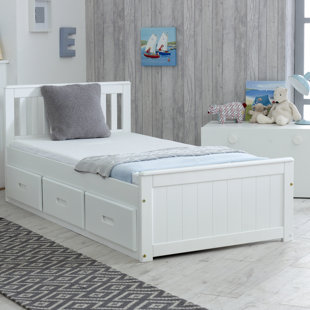 childrens white bed frame