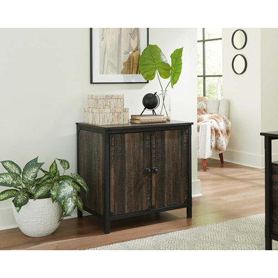 Steel River  Collection Industrial Storage Cabinet In Carbon Oak