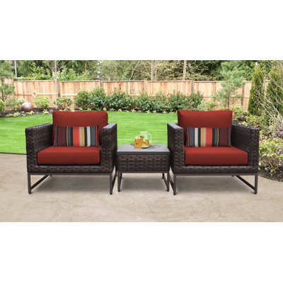 3 Piece Seating Group with Cushions by Joss and Main