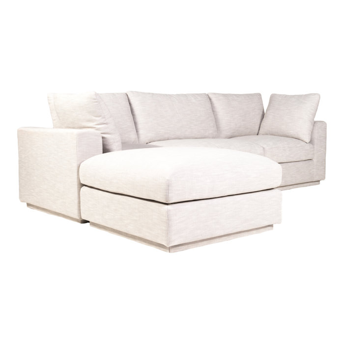 Joss and Main Antonia 114" Wide Reversible Modular Sofa & Chaise with Ottoman