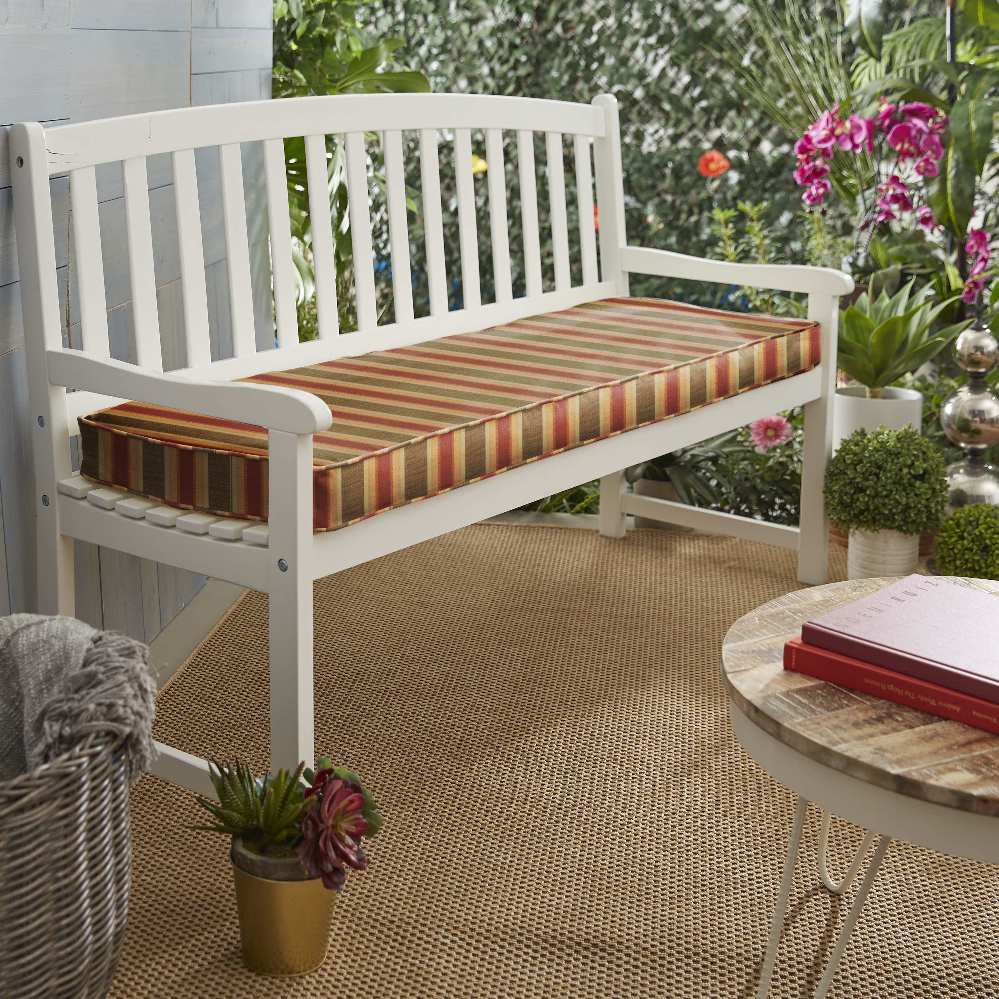 outdoor dining bench cushion