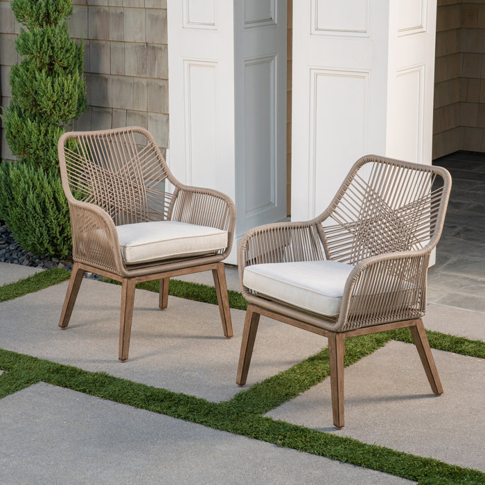 Joss and Main Farner Patio Dining Armchair with Cushion