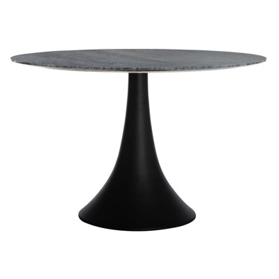 47.3" Genuine Marble Pedestal Dining Table by Joss and Main