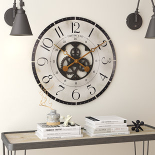Extra Large 122cm Distressed Aged Metal Iron Roman Numeral Clock High Quality 