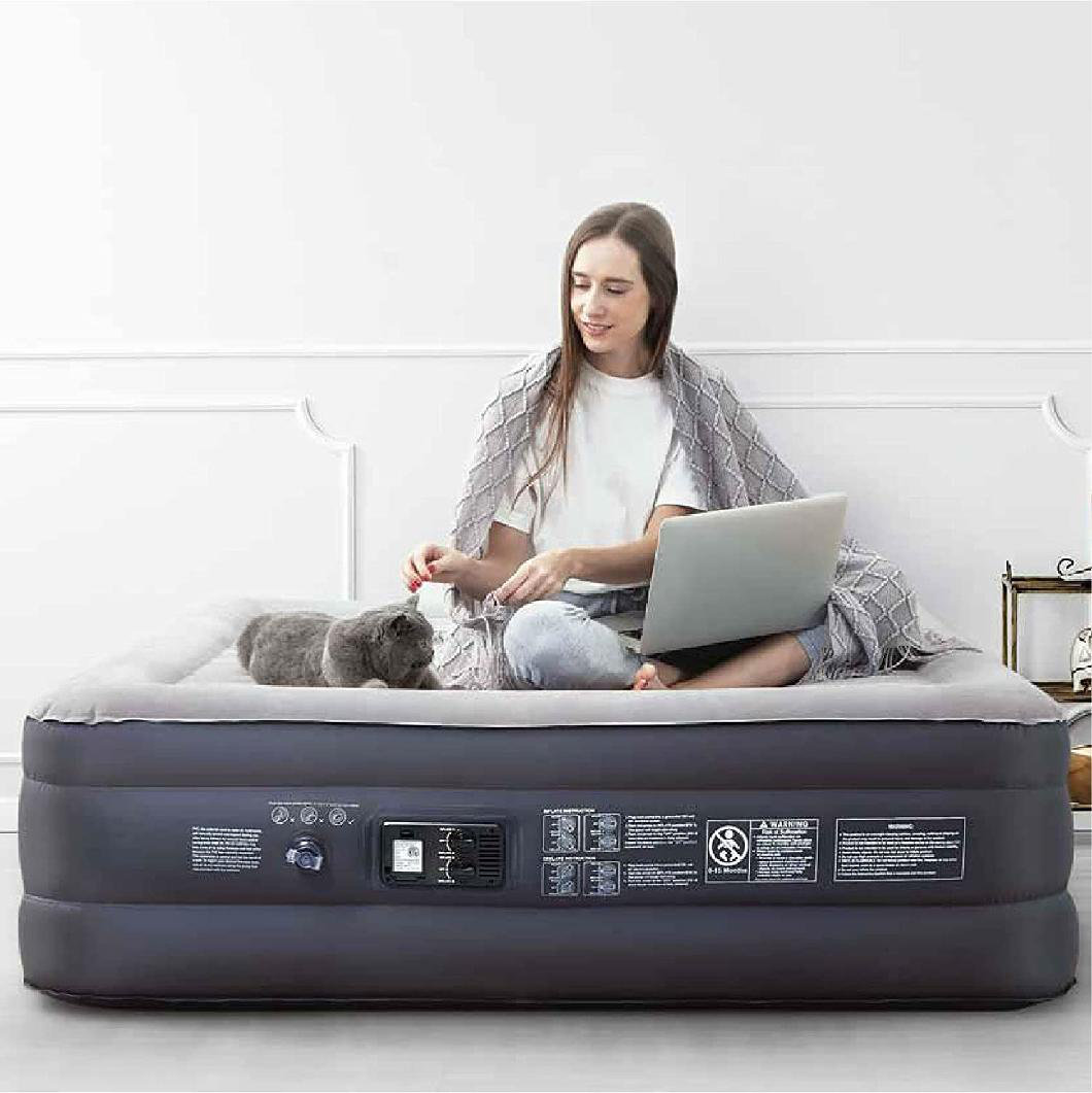 single inflatable mattress with pump