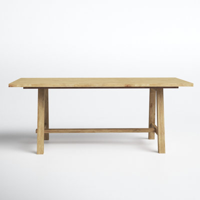 Alexa 78.5" L Acacia Solid Wood Trestle Dining Table by Mistana