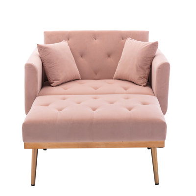 Tufted Two Arm Chaise Lounge