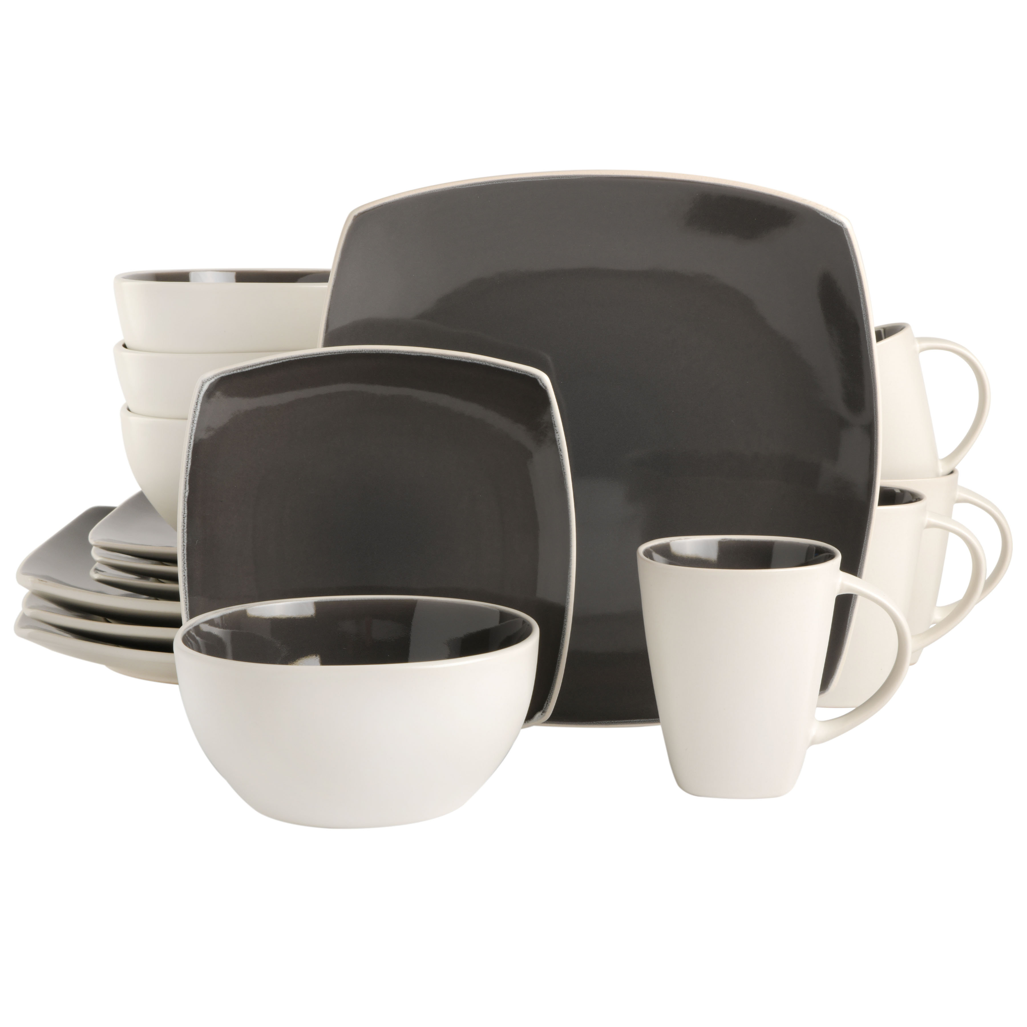 grey square dinnerware sets