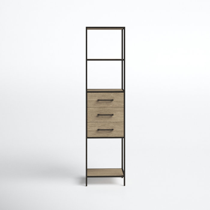 Joss and Main Sebastian 80" H x 20" W Iron Etagere Bookcase