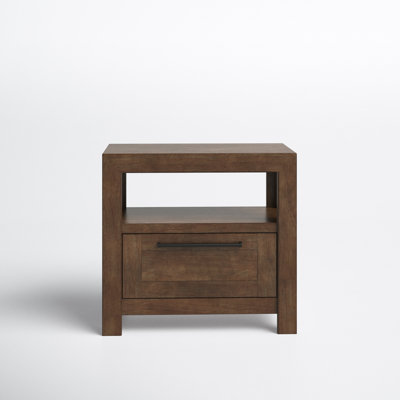 Pottsville 1 - Drawer Solid Wood Nightstand in Brown by Birch Lane