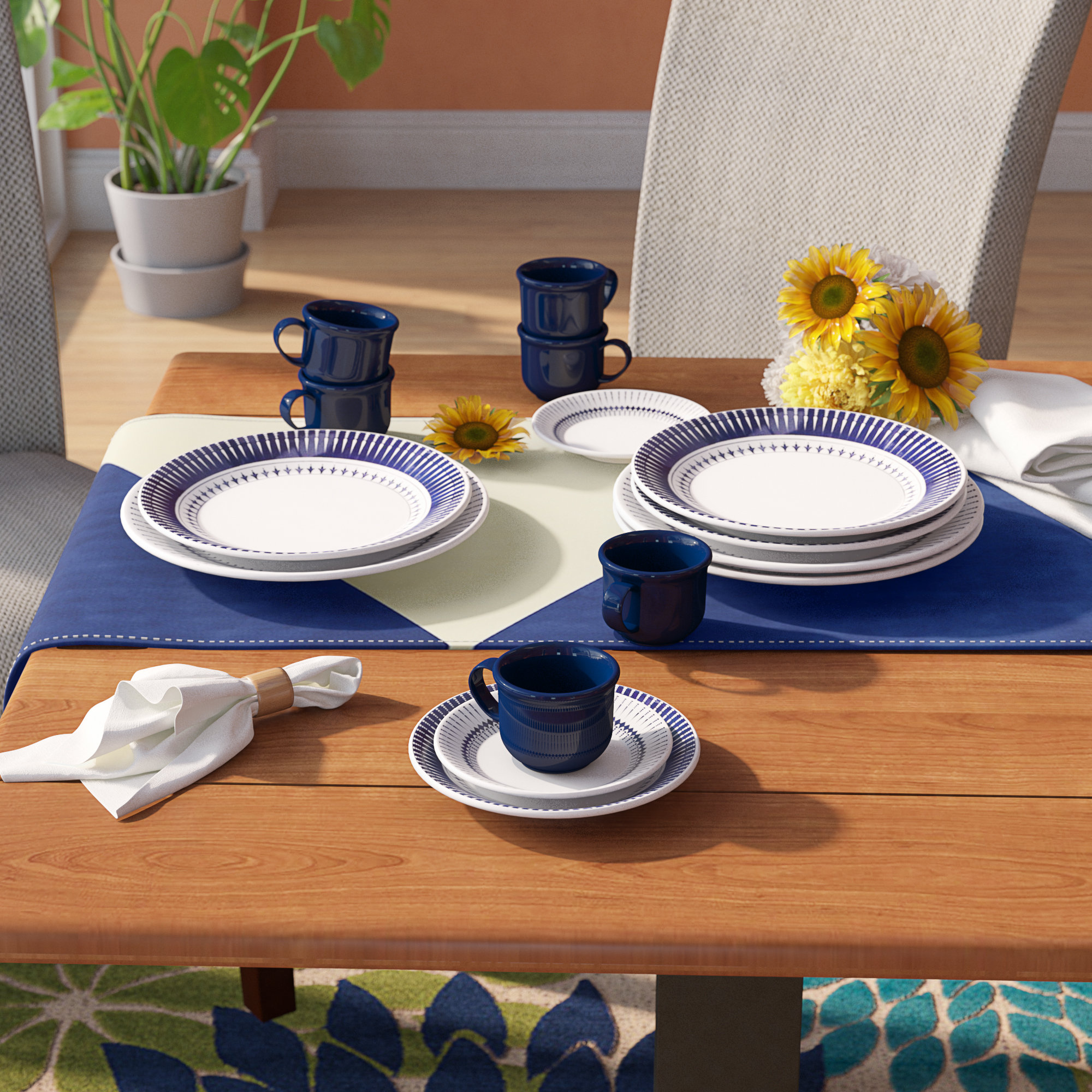 mid century dinnerware sets