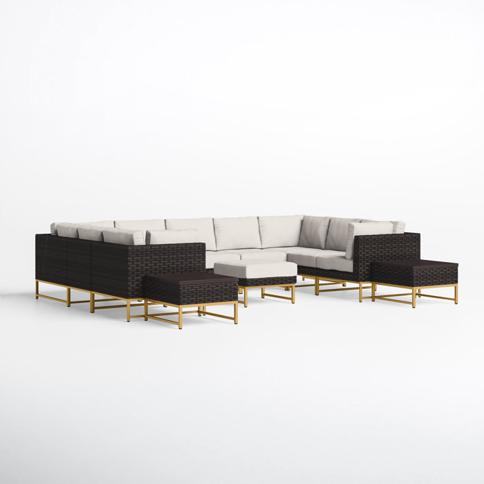 Joss and Main Nauvoo 12 Piece Sectional Seating Group with Cushions