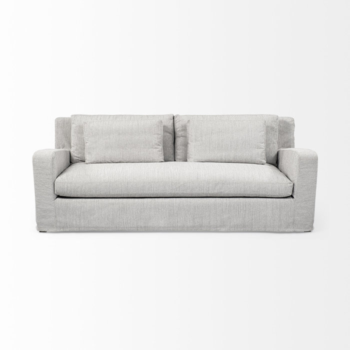 Joss and Main Nessa 92.5" Square Arm Slipcovered Sofa