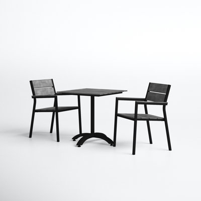 Roberto Square 2 - Person 27.5" Long Bistro Set by Joss and Main