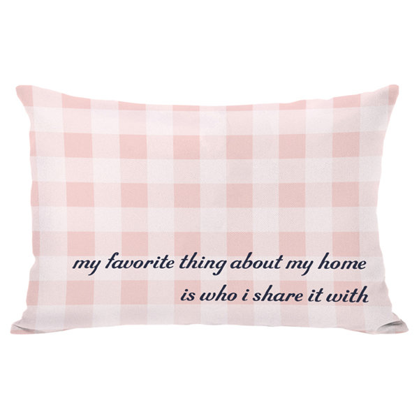 pink gingham pillow