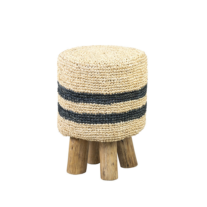 Joss and Main Mullis Solid Wood Accent Stool