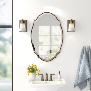 Bedrooms 22x30 Makeup Mirror,Contemporary Style Aloni Bathroom Mirror Copper Wall Mirror,Oval Mirror with Brushed Metal Frame Washrooms Decorative Mirror for Bathrooms Bedrooms 22x30 Makeup Mirror,Contemporary Style Aloni Bathroom Mirror Copper Wall Mirror,Oval Mirror with Brushed Metal Frame Washrooms Decorative Mirror for Bathrooms