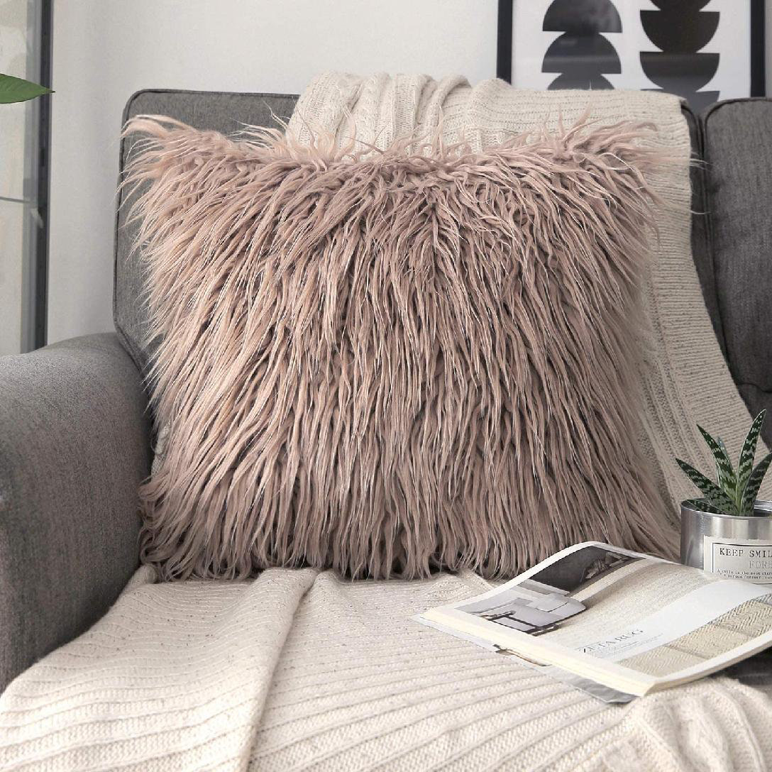 fuzzy pillow covers