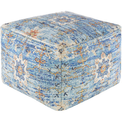 Goodwin 20" Wide Square Floral Pouf Ottoman by Joss and Main