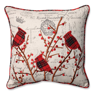 christmas cardinal throw pillows