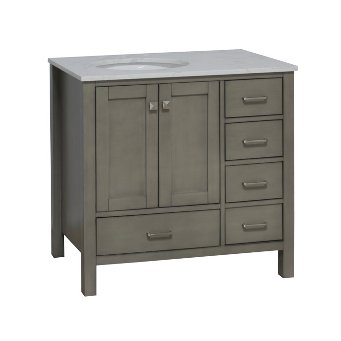 Joss and Main Matias Full Cabinet 36" Single Bathroom Vanity Set
