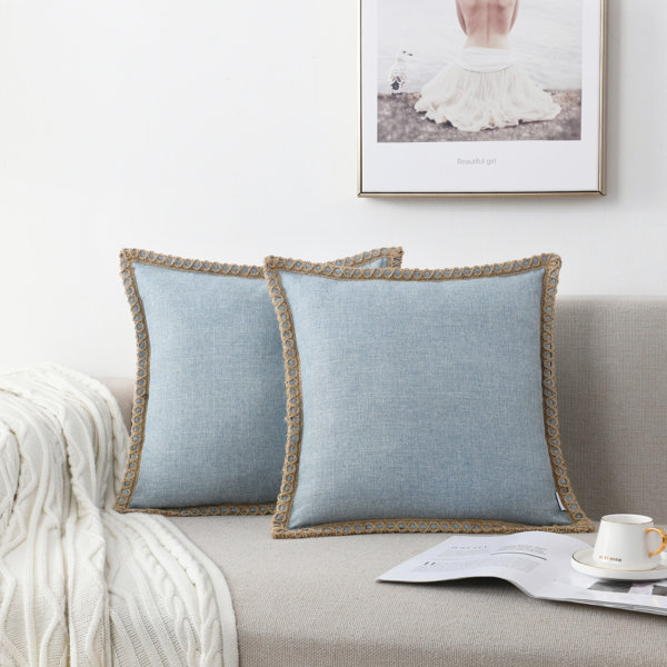 burlap decorative pillows