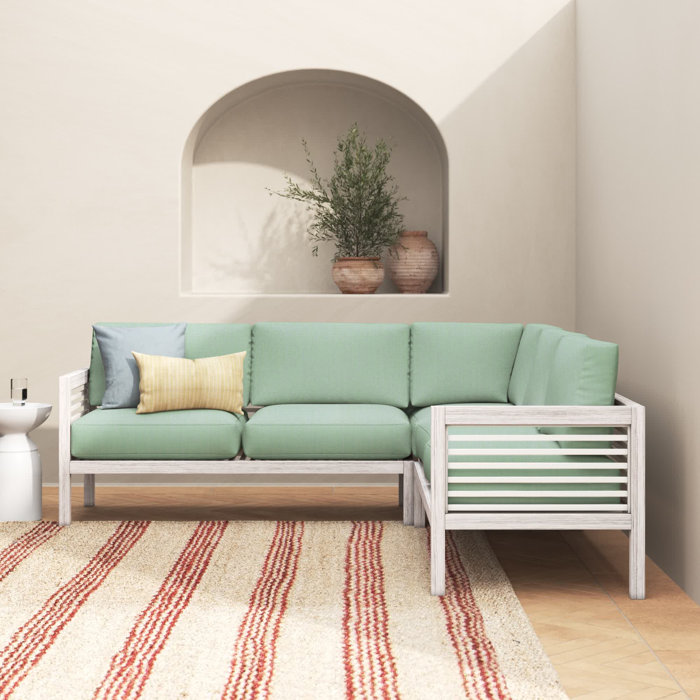 Joss and Main Julian Patio Sectional with Cushions