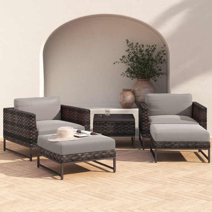 Joss and Main Nauvoo 5 Piece Seating Group with Cushions