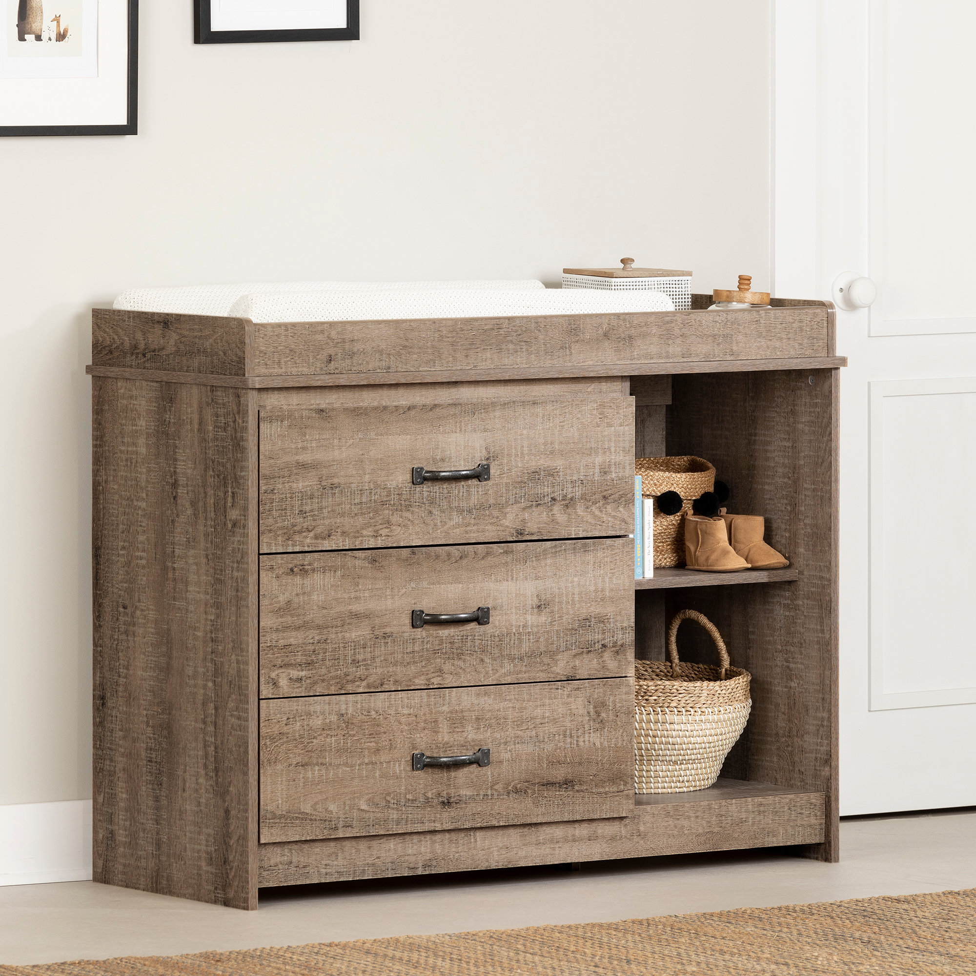 rustic baby changing table