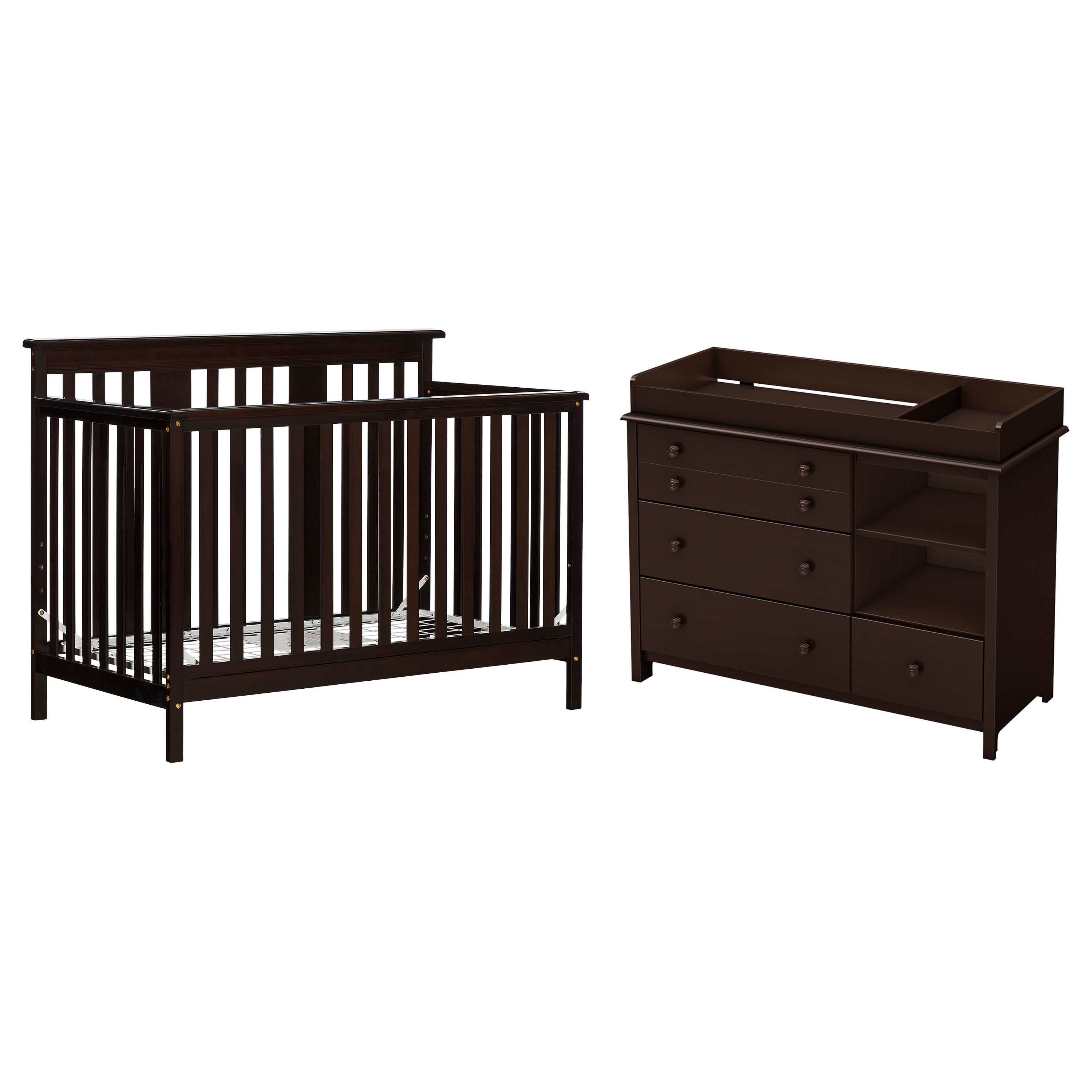 changing table and cot set