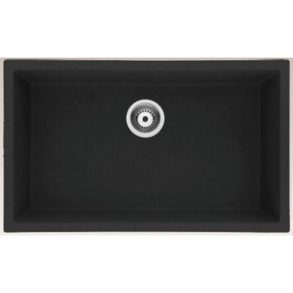 32-In. W CSA Approved Black Granite Composite Kitchen Sink With 1 Bowl 16GS