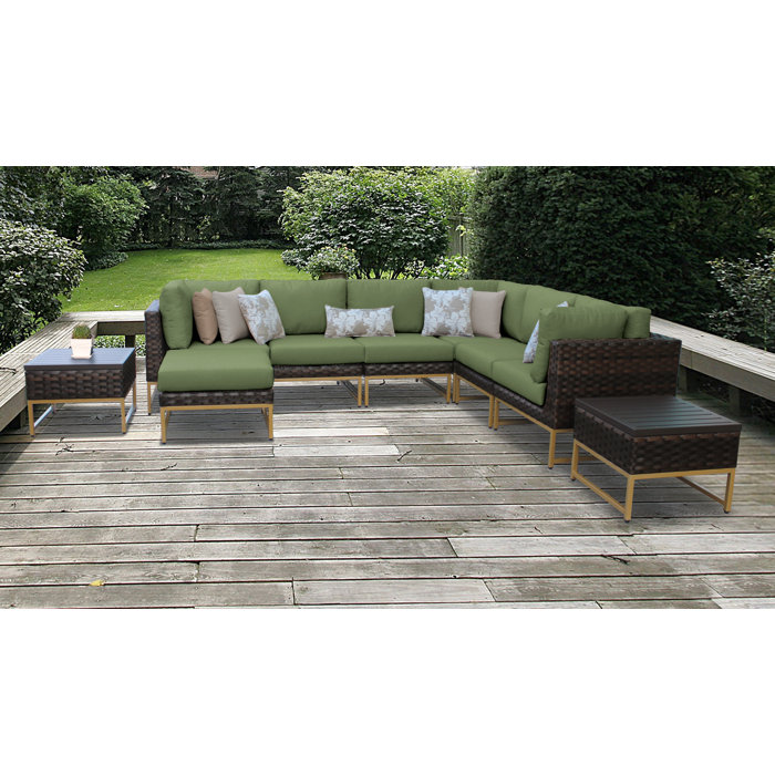 Joss and Main Nauvoo Wicker/Rattan Seating Group with Cushions