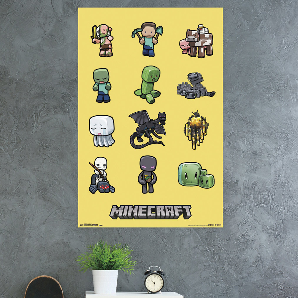 Trends International Minecraft Characters Paper Print Wayfair