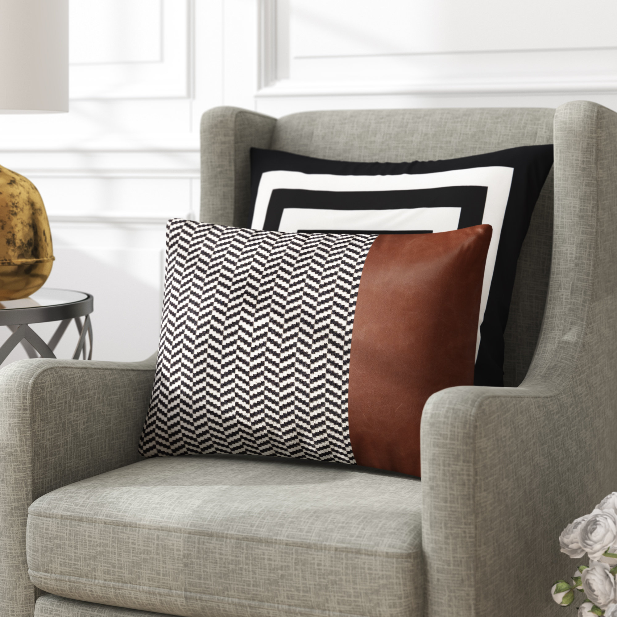 rustic cushions and throws