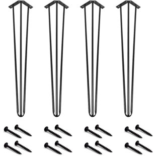 HOT！！！4x Hairpin Table Legs Heavy Duty Metal Rods Industrial Style 14"/24"/28" 