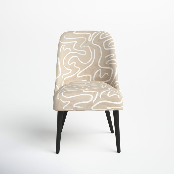 Joss and Main Murphie Cotton Solid Wood Side chair
