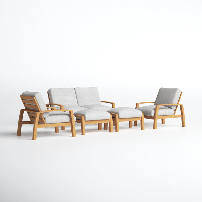 Joss and Main Sean 5 Piece Sofa Seating Group with Cushions