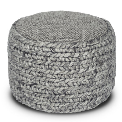 Martyn 20" Wide Round Pouf Ottoman by Joss and Main