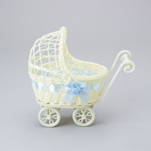 wicker baby carriage basket