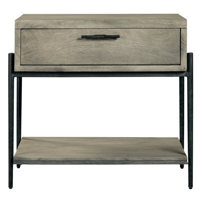 Elinor 1 - Drawer Iron Nightstand in Gray/Black by Joss and Main