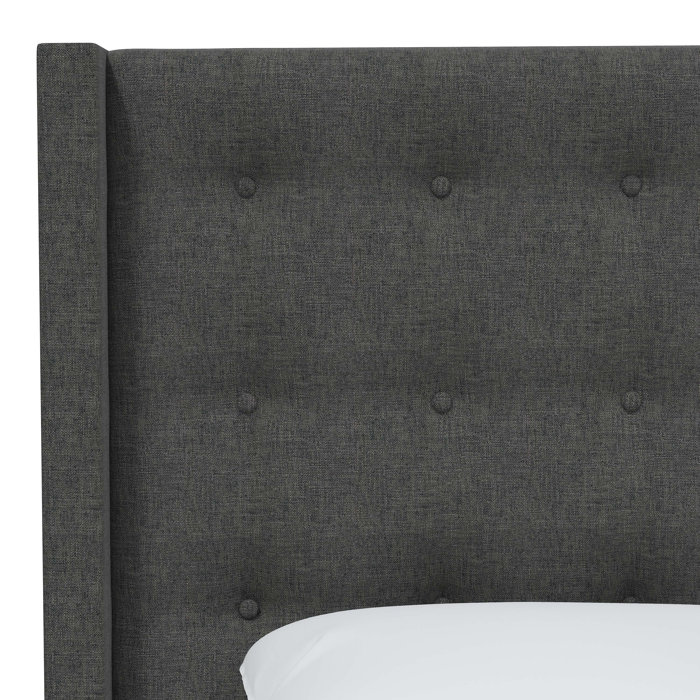 Joss and Main Harcourt Upholstered Solid Wood Wingback Headboard