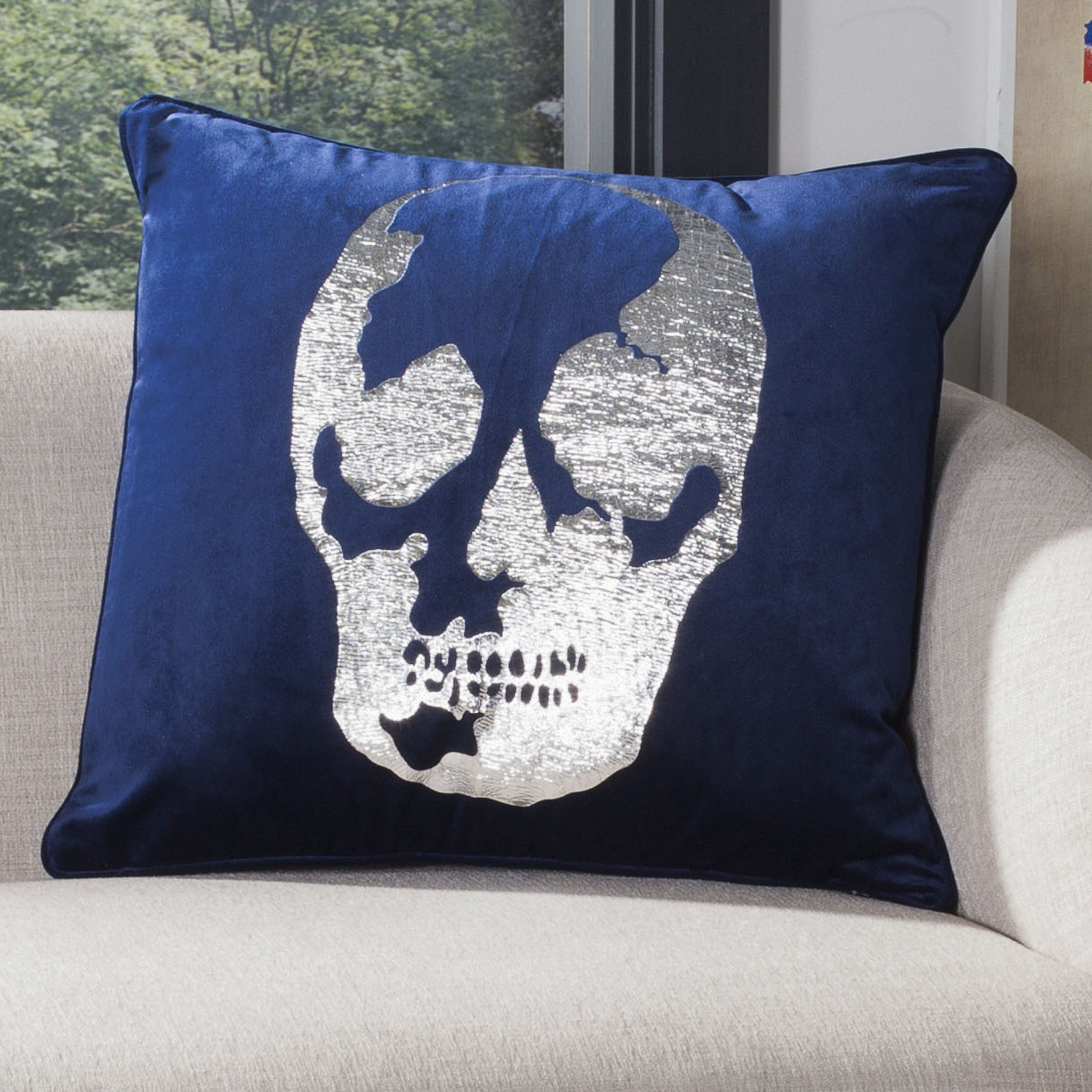 skull shaped pillow