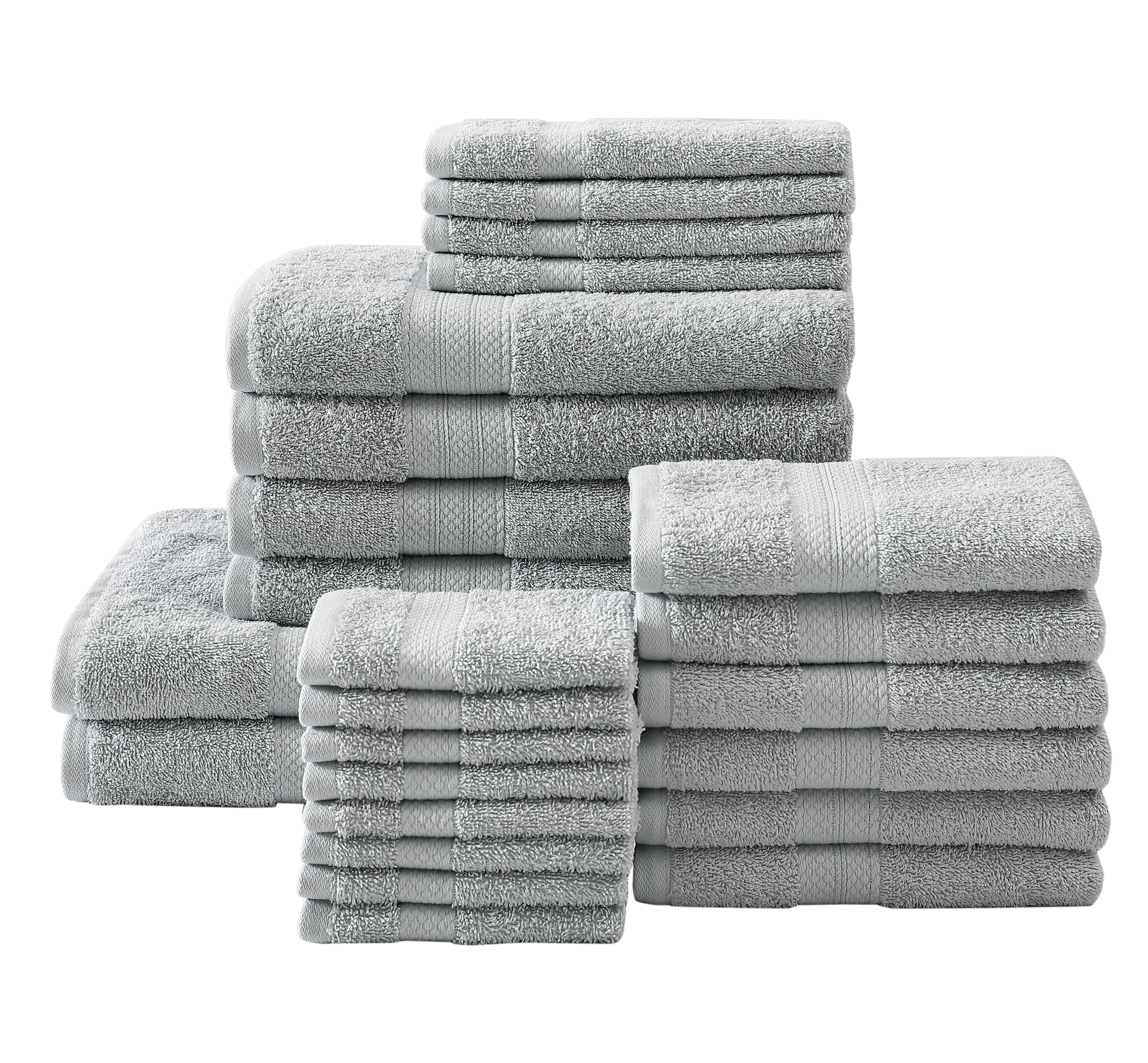 Royal Heritage Home Low Twist 24 Piece 100 Cotton Bath Towel Set Reviews Wayfair