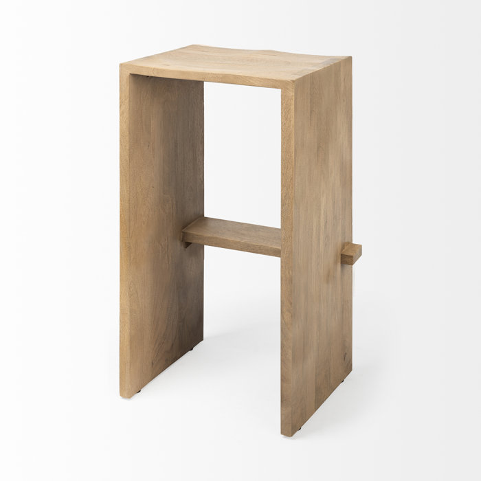Foundstone Ines Solid Wood Counter & Bar Stool