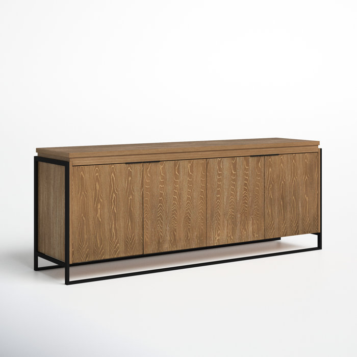 Joss and Main Leyland 81.5" Wide Ash Wood Sideboard
