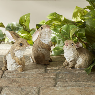 Garden Rabbit Statue (Set of 3)