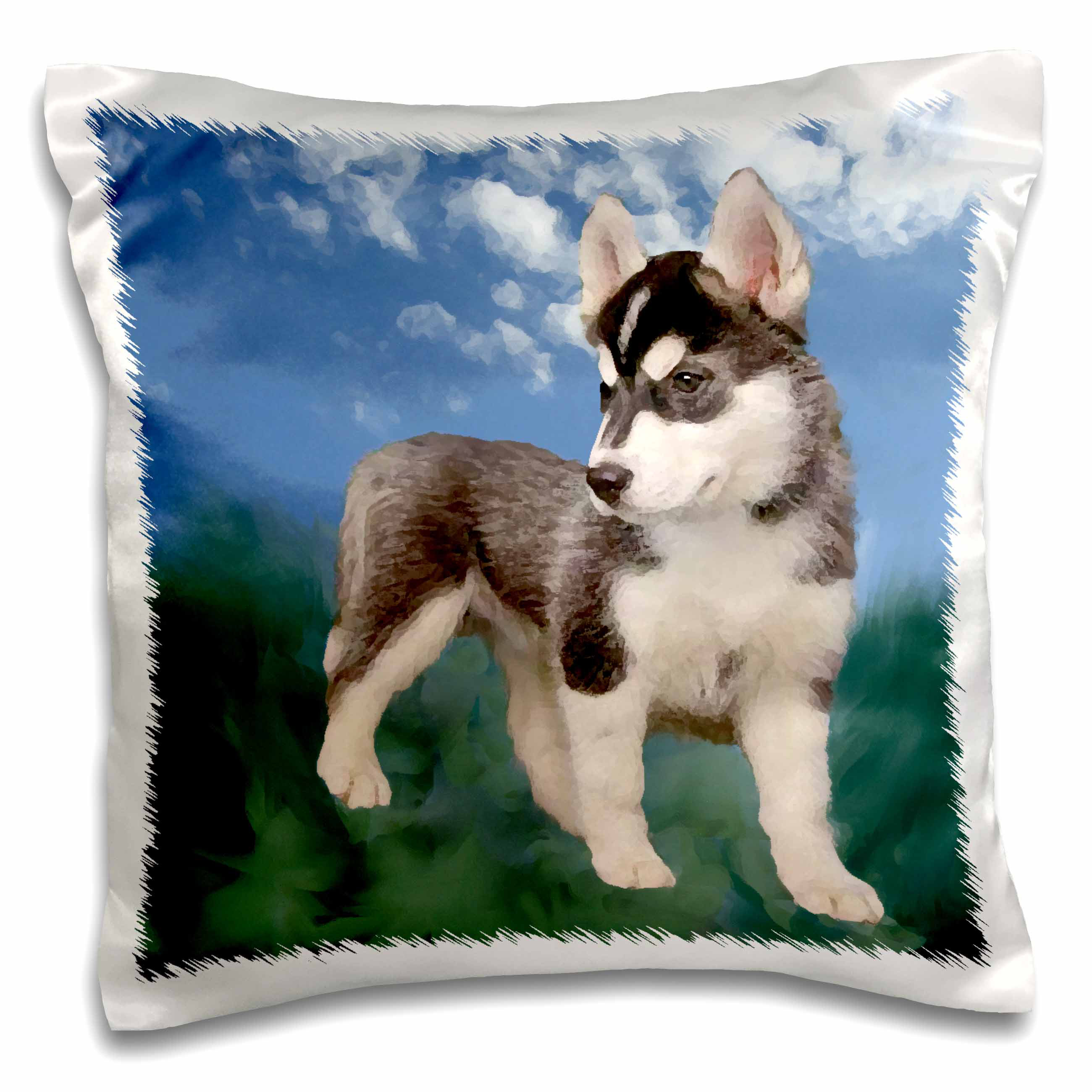 husky dog pillow