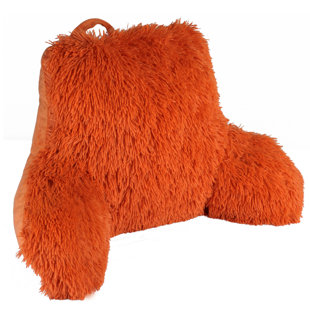 orange shag pillow