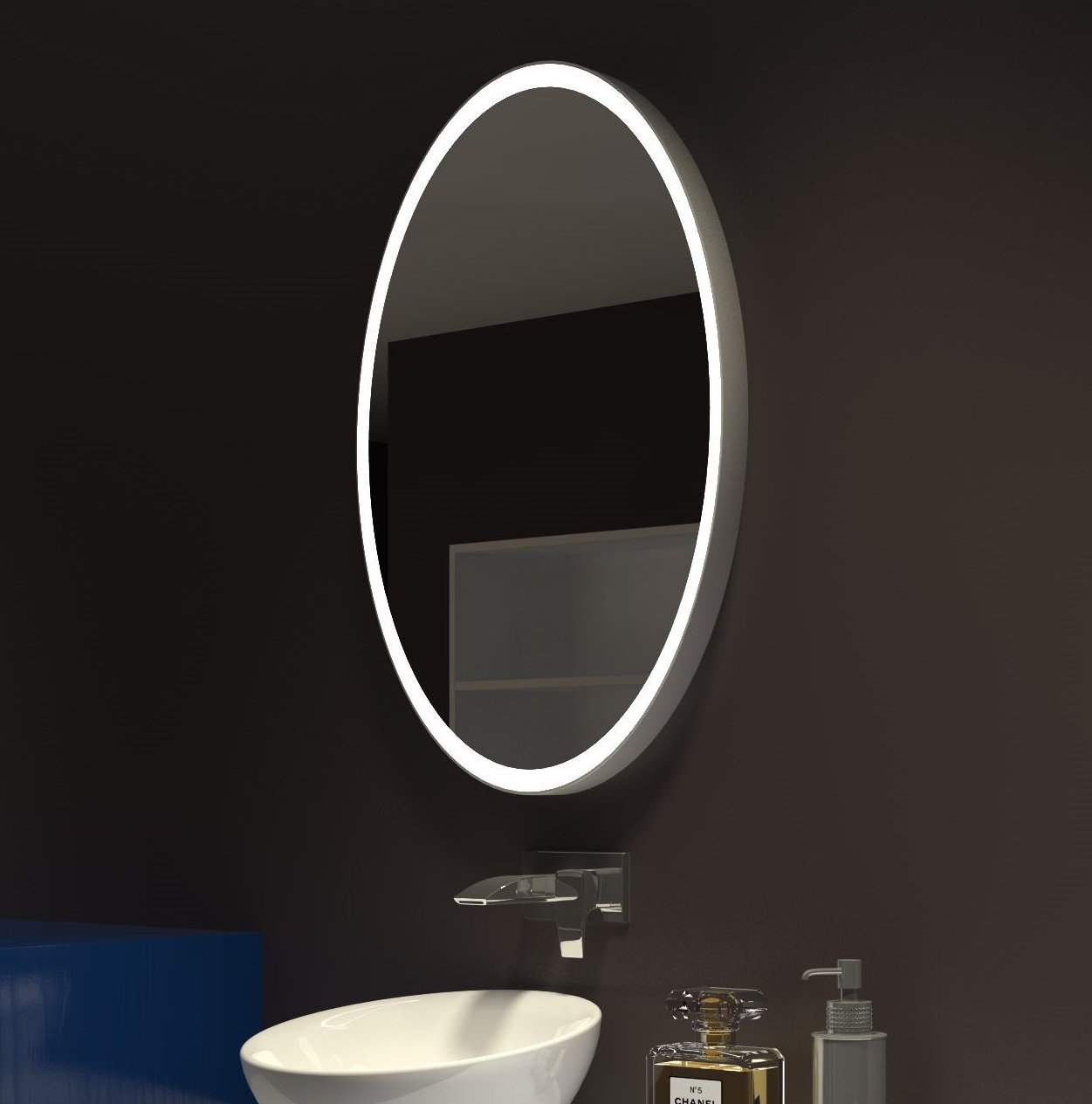 Oval Illuminated Bathroom Mirror Everything Bathroom